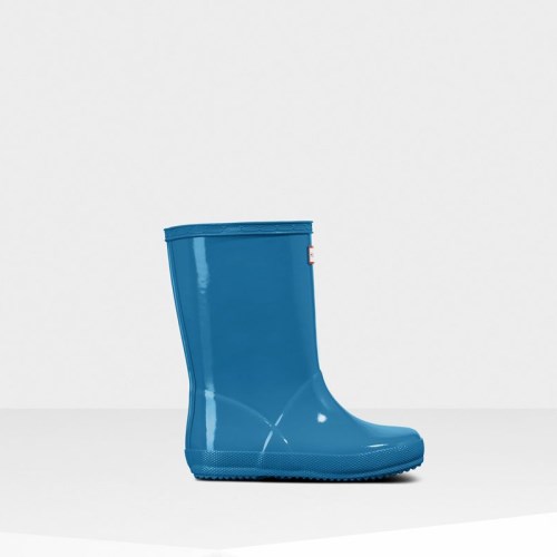 Hunter Original Classic Gloss Rain Boots For Kids - NZ C1035